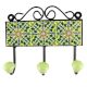 Forest Green Leaf Ceramic Tile Hook